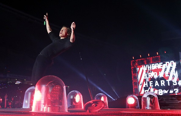 Harry Styles during the "On the Road Again Tour" at the Allianz Stadium in Sydney, Australia.