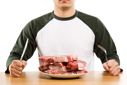Eating large amounts of red and processed meats can increase the risk for heart disease and cancer.