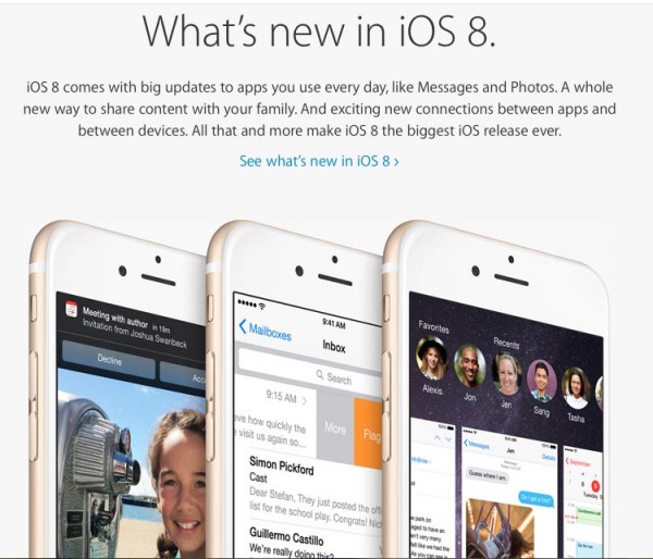 Apple iOs 8 Update