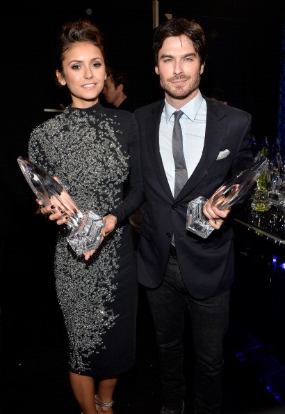 Nina Dobrev and Ian Somerhalder at the 40th Annual People's Choice Awards.