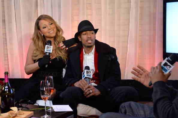 Mariah Carey and Nick Cannon at the world premiere of "You're Mine (Eternal)" music video.