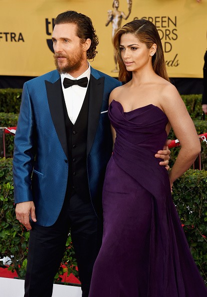 Matthew McConaughey and Camila Alves at the 21st Annual Screen Actors Guild Awards.