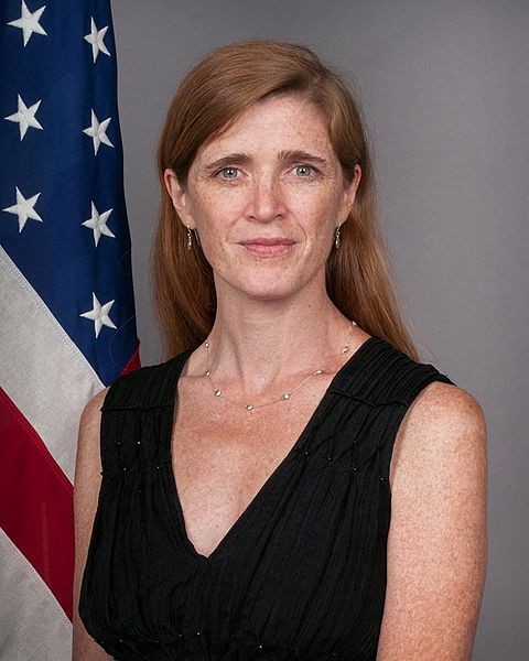 Official photo of United States Ambassador to the United Nations Samantha Power.