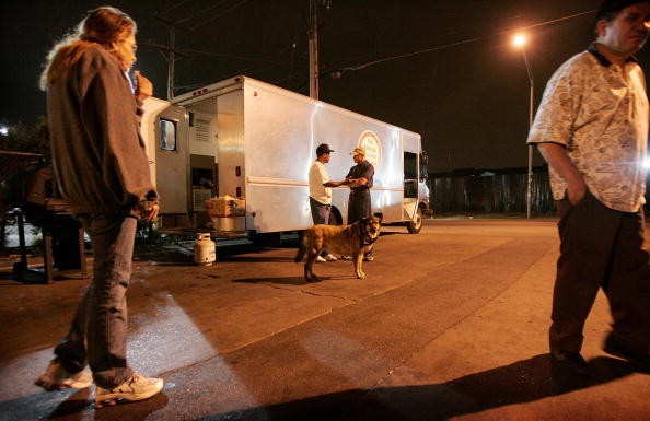 A needle exchange van in the Midwest is one way to curb the spread of HIV from IV drug use. 