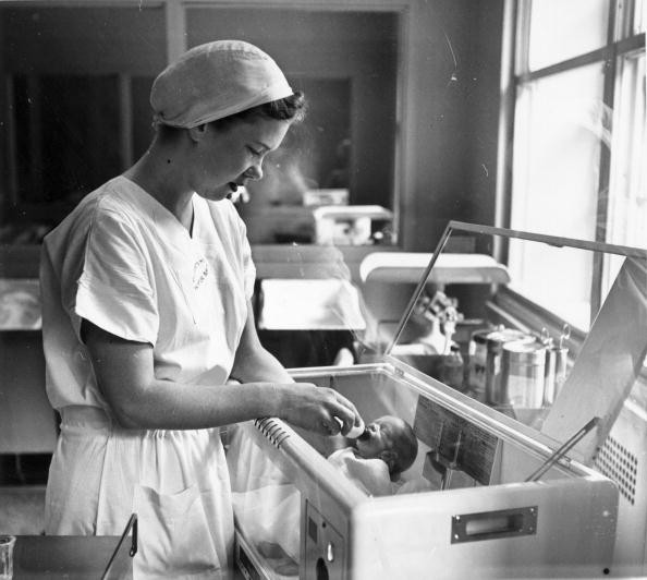 By 1950, when this photo was taken, an incubator for a premature baby was standard in most hospitals, but it wasn't always that way. 