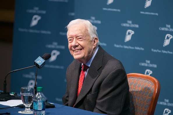 Jimmy Carter, 90, at a press conference where he discussed his diagnosis of cancer and his expected treatment. 