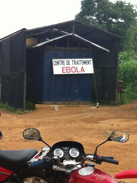 An Ebola treatment center in West Africa.