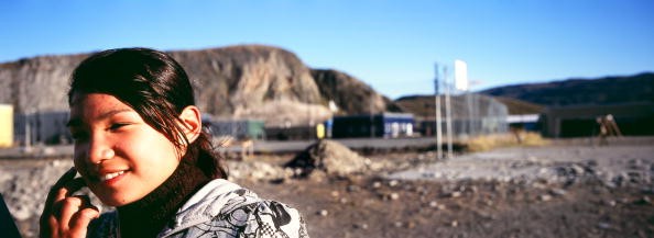 An Inuit woman in Greenland. 