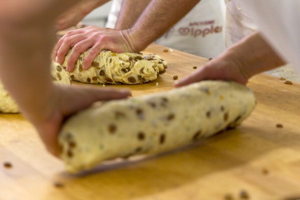 Dresden Bakery Prepares Christmas Stollen Loaves