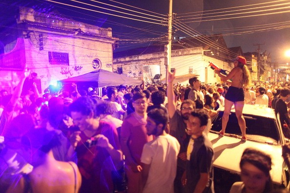 Street Party Thrown Adjacent to Rio's Red Light District