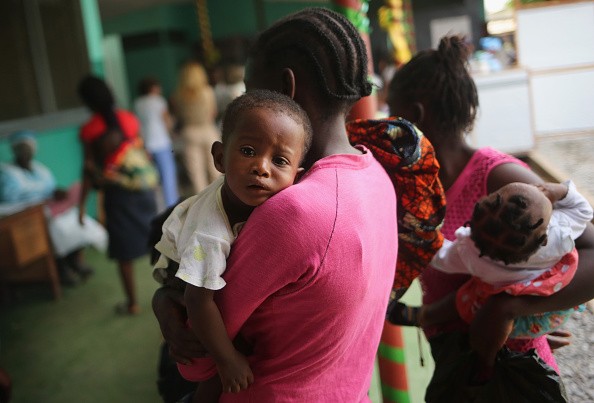 A scene at a medical clinic during the height of the Ebola outbreak in Liberia. 