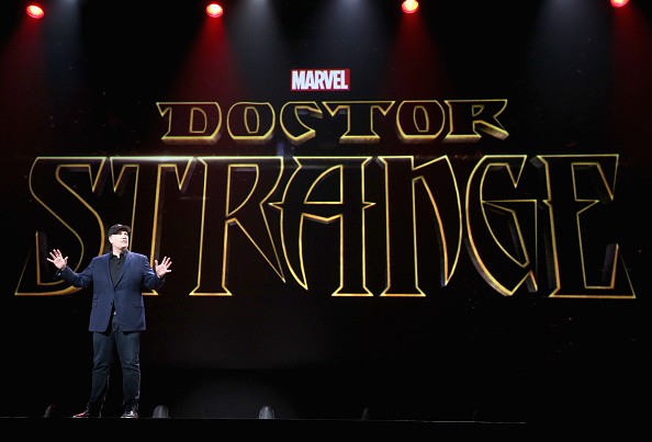 ANAHEIM, CA - AUGUST 15: Producer Kevin Feige of CAPTAIN AMERICA: CIVIL WAR took part today in 'Worlds, Galaxies, and Universes: Live Action at The Walt Disney Studios' presentation at Disney's D23 EXPO 2015 in Anaheim, Calif.