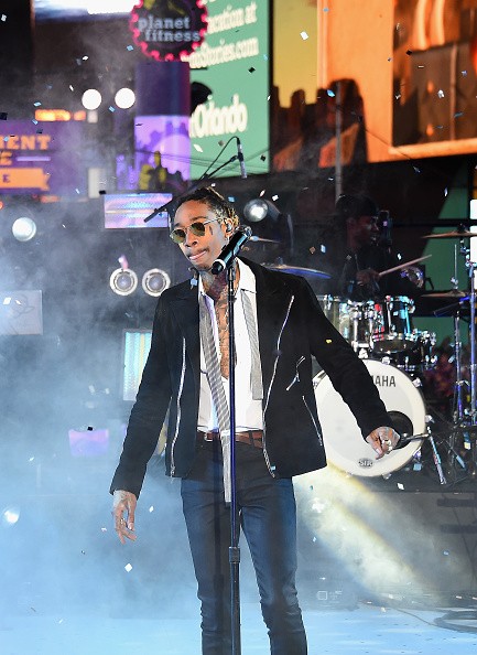 NEW YORK, NY - DECEMBER 31: Recording Artist Wiz Khalifa performs ?See You Again? on stage with singer Charlie Puth at the Dick Clark's New Year's Rockin' Eve with Ryan Seacrest 2016 on December 31, 2015 in New York City.