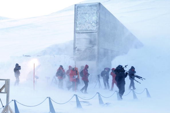 Entrace of the "Doomsday" Global Seed Vault in Svalbarg, Norway