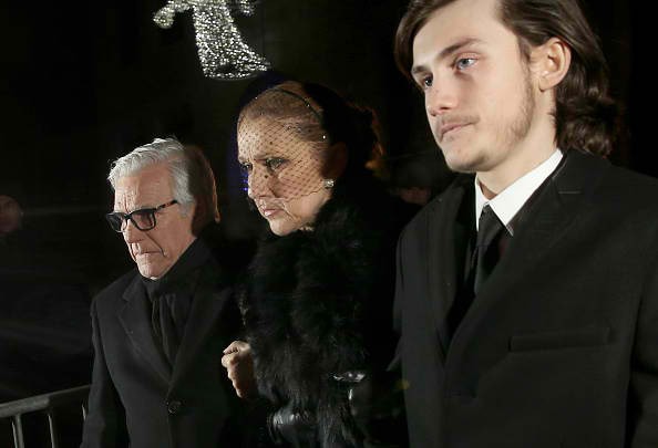 Celine Dion and Rene Charles Angelil leave after attending a Public Memorial Service for Celine Dion's Husband Rene Angelil