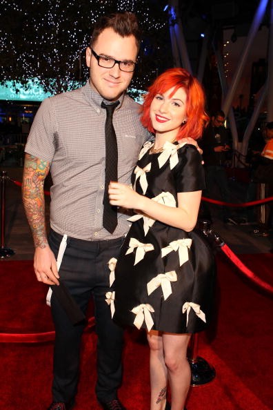 Chad Gilbert of New Found Glory and singer Hayley Williams of Paramore arrive at the People's Choice Awards 2010 held at Nokia Theatre L.A. Live on January 6, 2010