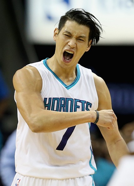 Jeremy Lin at the Cleveland Cavaliers vs Charlotte Hornets game.