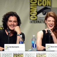 Kit Harington and Rose Leslie at the 2014 Comic Con.