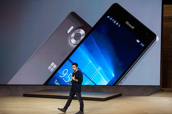 Microsoft Corporate Vice President Panos Panay introduces the Microsoft Lumia 950 and Lumia 950 XL at a media event for new Microsoft products on October 6, 2015 in New York City