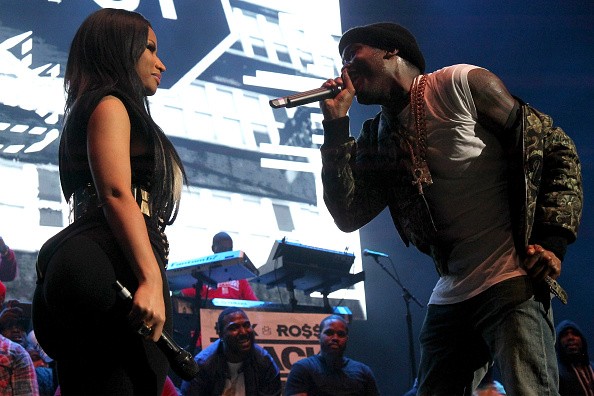 Rappers Nicki Minaj and Meek Mill perform onstage during 105.1s Powerhouse 2015 at the Barclays Center on October 22, 2015 in Brooklyn, NY.