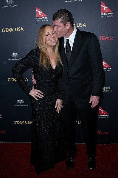 L-R) Mariah Carey and James Packer attend the 2016 G'Day Los Angeles Gala at Vibiana on January 28, 2016 in Los Angeles, California