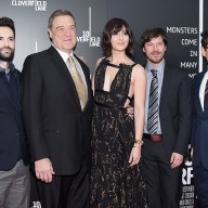  (L-R) Dan Trachtenberg, John Goodman, Mary Elizabeth Winstead, John Gallagher Jr. and J.J. Abrams attend the '10 Cloverfield Lane' New York premiere at AMC Loews Lincoln Square 13 theater on March 8, 2016 in New York City.